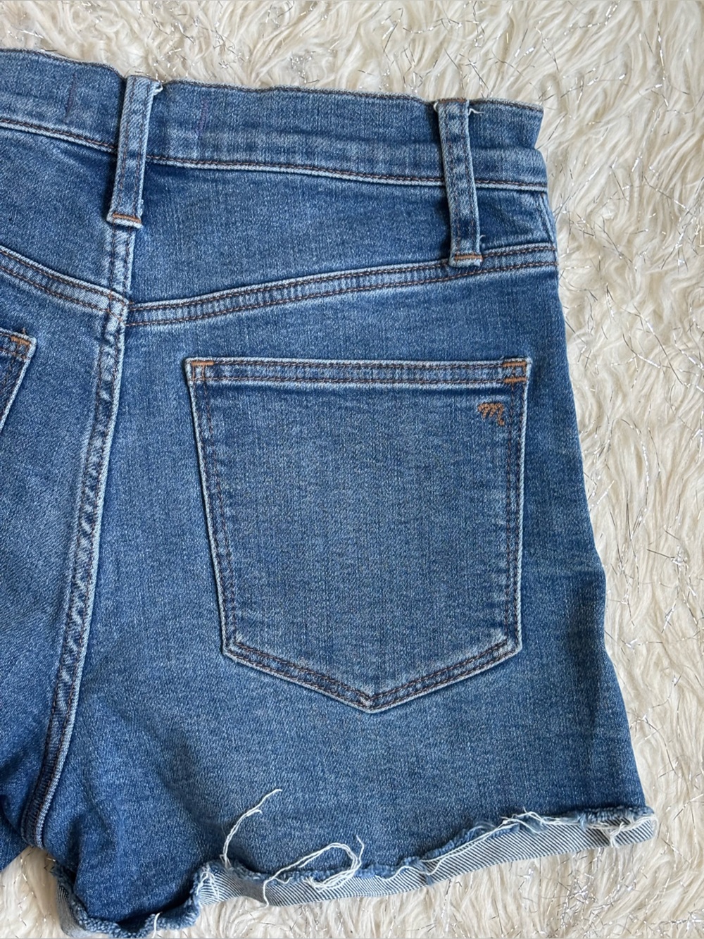 High-Rise Denim Shorts - Blue - Picture 10 of 10